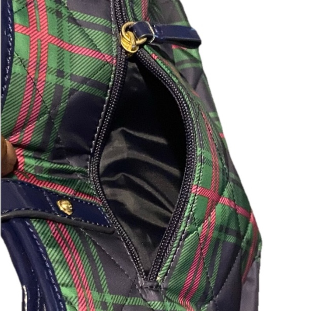Tommy Hilfiger Blue and Green Plaid Tote - Picture 7 of 9